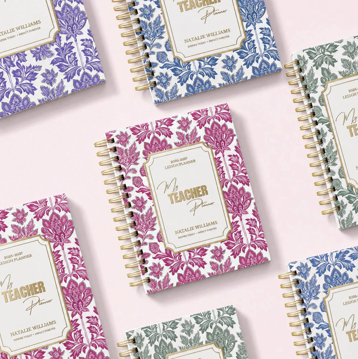 Teacher Planner 2026-2027 - Weekly & Monthly Academic Lesson Planner - Personalized - Paisley Garden - view 20
