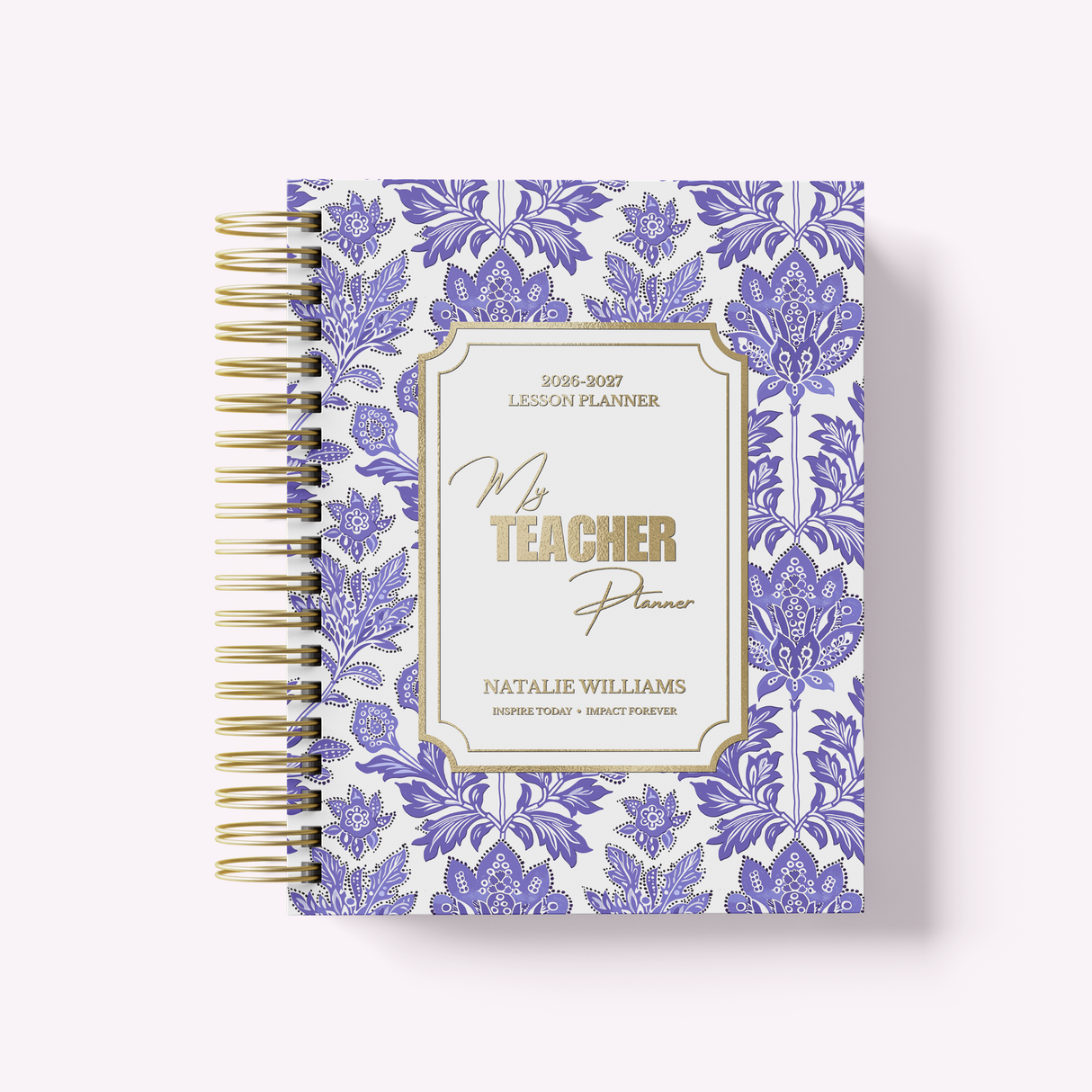 Teacher Planner 2026-2027 - Weekly & Monthly Academic Lesson Planner - Personalized - Paisley Garden - view 13