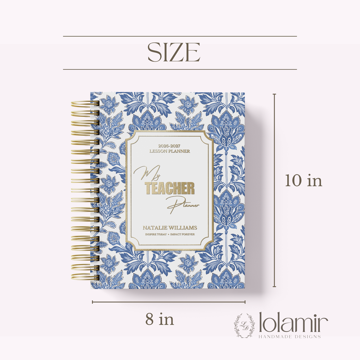 Teacher Planner 2026-2027 - Weekly & Monthly Academic Lesson Planner - Personalized - Paisley Garden - view 15