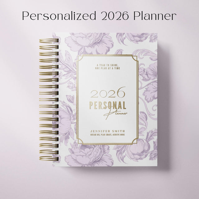 Dreamy Peonies | Daily Spiral Planner | Custom Start Month |Pink