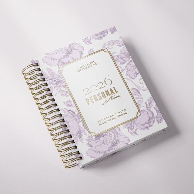 Dreamy Peonies | Daily Spiral Planner | Custom Start Month |Pink