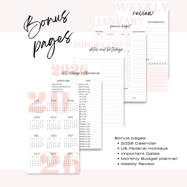 Light Marigolds | Weekly Spiral Planner | Custom Start Month |Peach