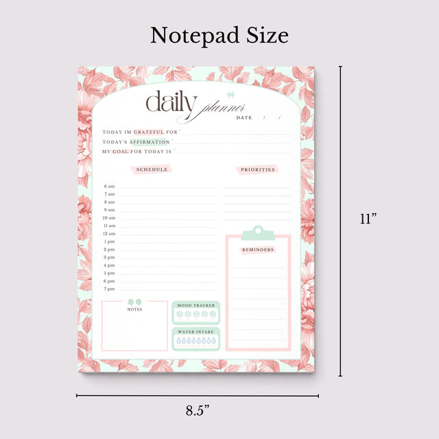 Light Marigolds | Daily Planner Notepad | Peach