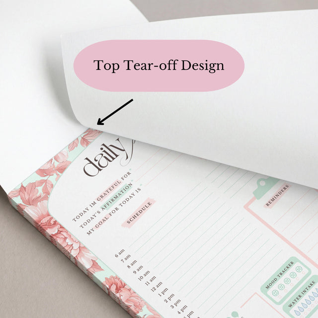 Light Marigolds | Daily Planner Notepad | Peach
