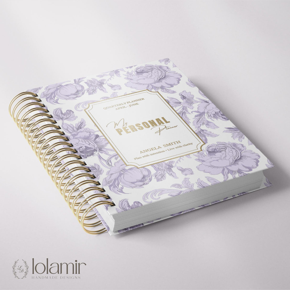 Quarterly - Dreamy Peonies - Daily Spiral Planner - Lilac - view 3