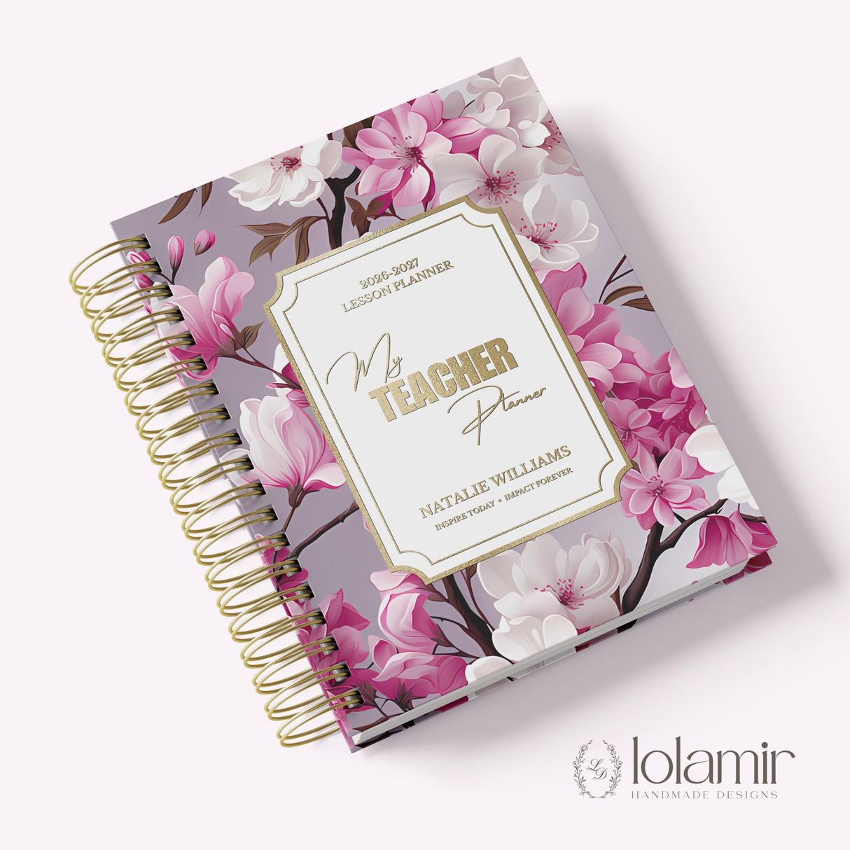 Teacher Planner 2026-2027, Custom Monthly & Weekly High School Lesson Plan, Spiral Hardcover, Academic Year, Teacher Gift Back to School - view 3