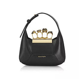 The Jewelled Hobo Mini Bag in Black/Gold Handbags ALEXANDER MCQUEEN - LOLAMIR