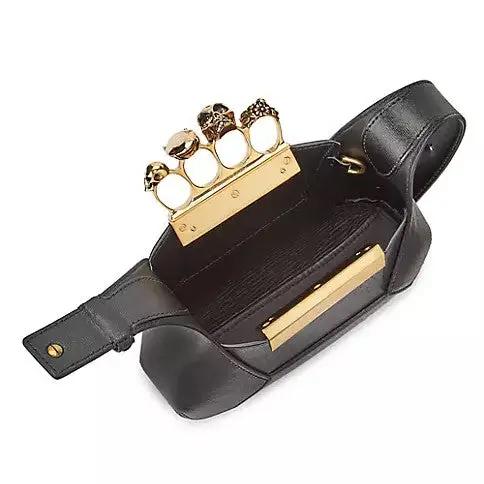 The Jewelled Hobo Mini Bag in Black/Gold Handbags ALEXANDER MCQUEEN - LOLAMIR