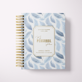 Quarterly | Wispy Feathers | Daily Spiral Planner | Blue