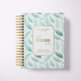 Quarterly | Wispy Feathers  | Daily Spiral Planner | Teal