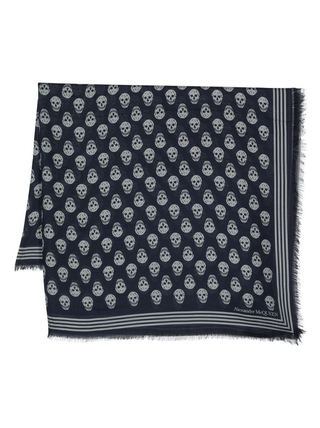 Alexander McQueen Scarfs Blue Scarf Alexander Mcqueen - LOLAMIR