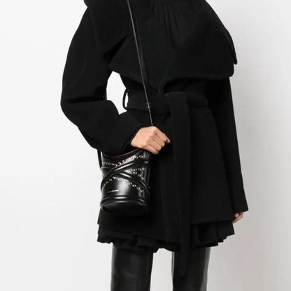 The Curve Studded in Black Handbags ALEXANDER MCQUEEN - LOLAMIR