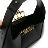 The Jewelled Hobo Bag in Black/Gold Handbags ALEXANDER MCQUEEN - LOLAMIR