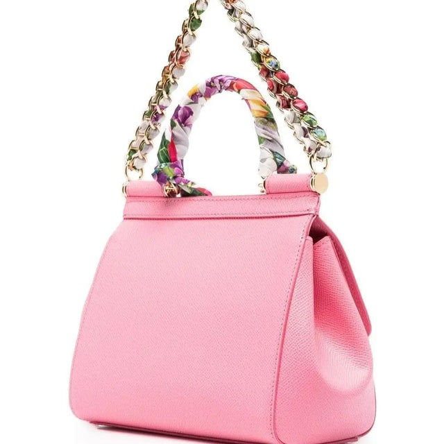 Sicily Dauphine Scarf Medium Bag in Pink Handbags DOLCE & GABBANA - LOLAMIR