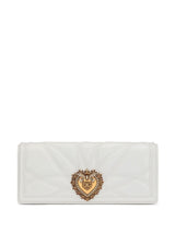 Devotion Quilted Leather Baguette Bag in White