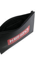 Kenzo Logo Large Pouch in Black