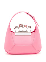 The Jewelled Hobo Mini Bag in Bright Pink