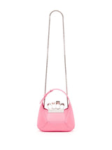 The Jewelled Hobo Mini Bag in Bright Pink