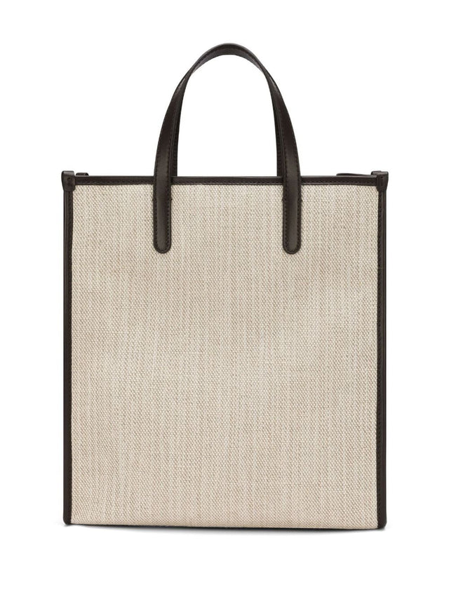 Small structured canvas shopper