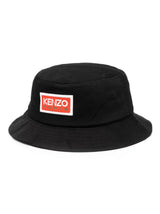 Embroidered Logo Bucket Hat in Black