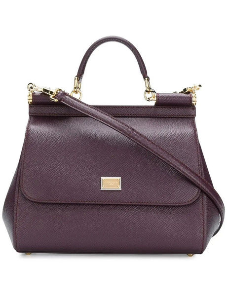 Sicily Large HandBag in Purple Handbags DOLCE & GABBANA - LOLAMIR