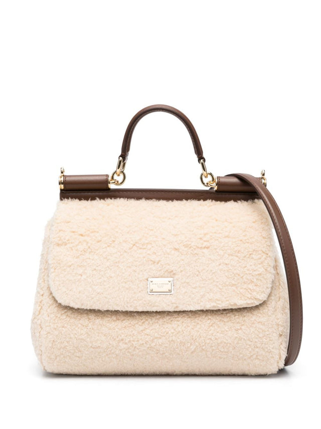 Sicily Fur Large handbag in Cream