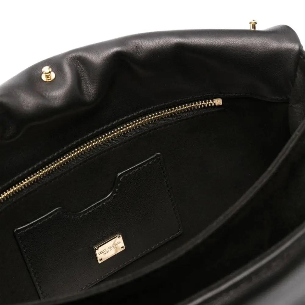 DG Logo Soft Crossbody bag in Smooth Black Handbags DOLCE & GABBANA - LOLAMIR