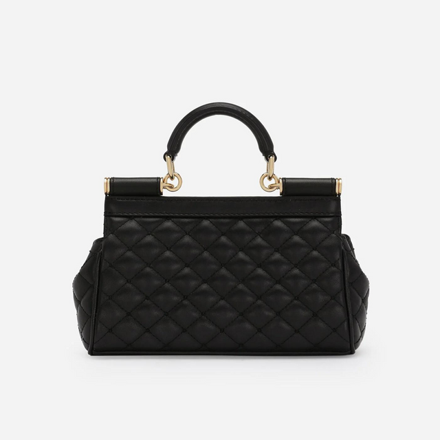 Sicily Quilted Small Handbag in Black