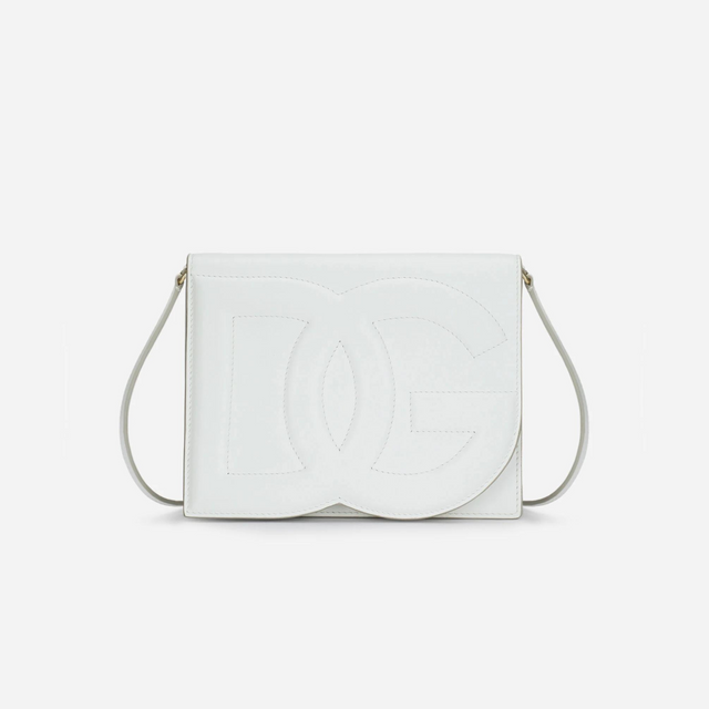 DG Logo Small Crossbody Bag in White