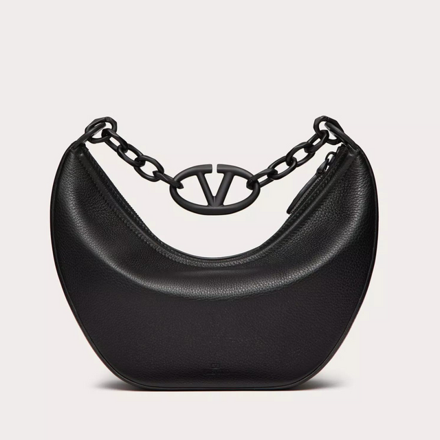 VLogo Moon Tone-on-Tone Small Hobo Bag