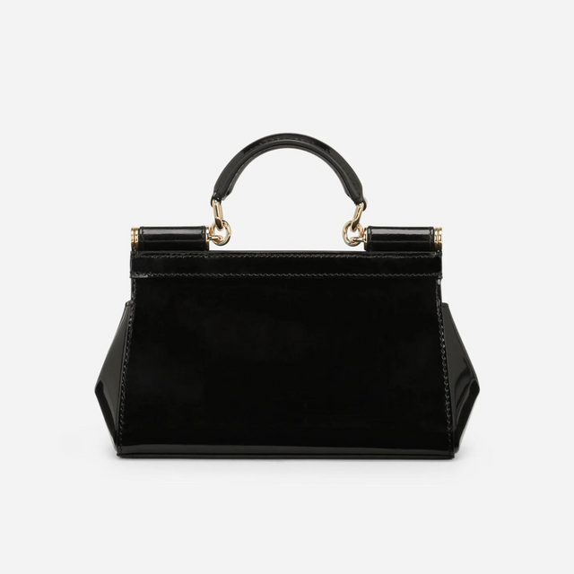 Sicily Small Handbag in Glossy Black