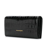 Skull clutch/wallet with chain in Black/Gold Handbags ALEXANDER MCQUEEN - LOLAMIR