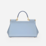 Sicily Elongated Small Handbag in Glossy Light Blue