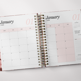 Dark Marigolds | Daily Spiral Planner | Custom Start Month | Peach
