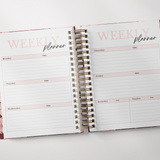 Dark Marigolds | Daily Spiral Planner | Custom Start Month | Peach