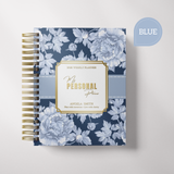 Dark Marigolds | Weekly Spiral Planner | Custom Start Month | Blue