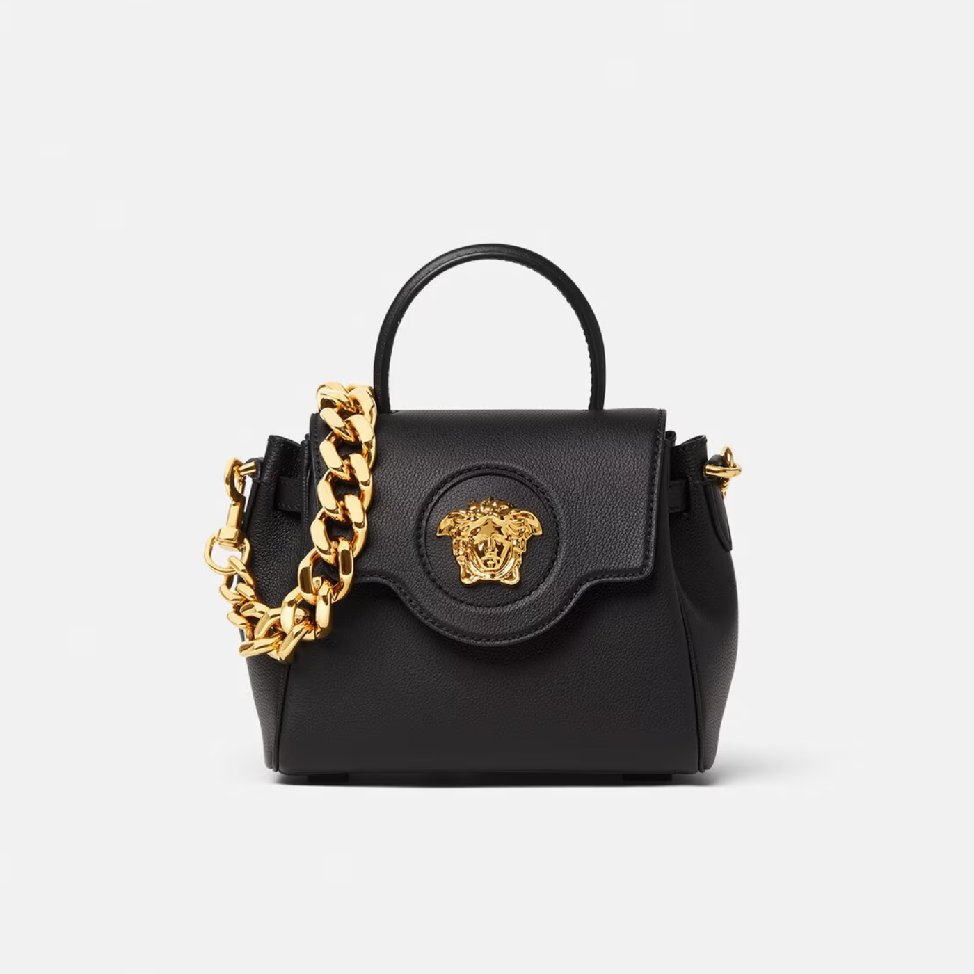 La Medusa Small Bag in Black Handbags VERSACE - LOLAMIR