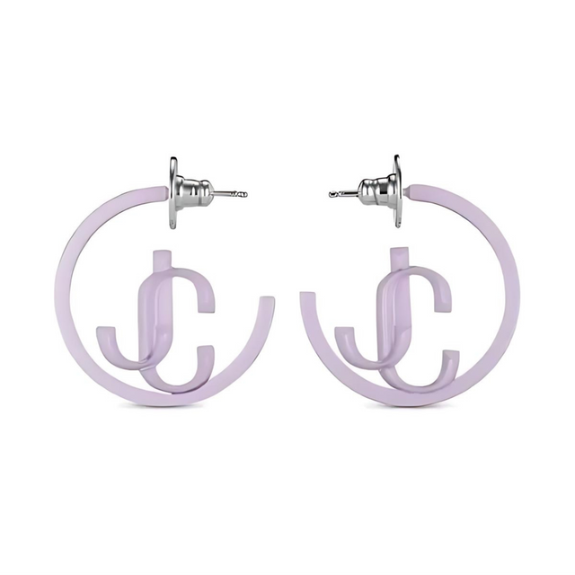 JC Monogram Hoop Earrings