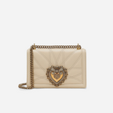 Devotion Medium Shoulder Bag in Cream Handbags DOLCE & GABBANA - LOLAMIR