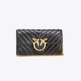 Love Bag One Wallet Chevron In Black Handbags PINKO - LOLAMIR