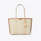 Perry Large Canvas Tote Bag in Cream