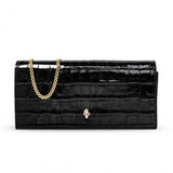 Skull clutch/wallet with chain in Black/Gold Handbags ALEXANDER MCQUEEN - LOLAMIR