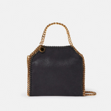 Falabella Tiny Tote Bag in Shadow Black/Gold