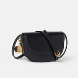 Frayme Whipstitch Small Shoulder Bag in Black