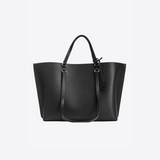 Large Tumbled Leather Shopper Bag in Black Handbags PINKO - LOLAMIR