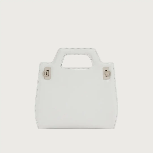 Wanda Mini Bag in Optic White Handbags FERRAGAMO - LOLAMIR