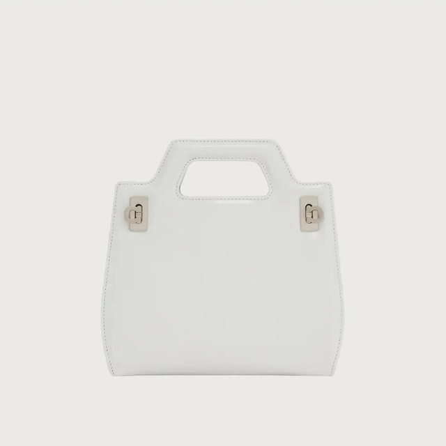 Wanda Mini Bag in Optic White Handbags FERRAGAMO - LOLAMIR