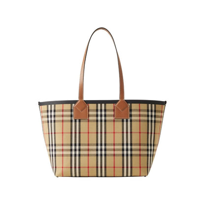 Small Canvas and Leather London Tote Handbags BURBERRY - LOLAMIR
