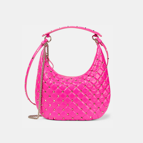 Rockstud Spike Tote Bag In Pink PP Handbags VALENTINO - LOLAMIR