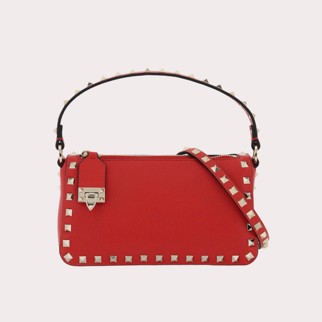 Rockstud Small Bag in Red